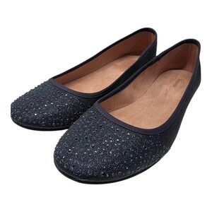 Style & Co Dark Denim‎ Blue Flat Slipper Sz 9.5 M Balletcore Women's